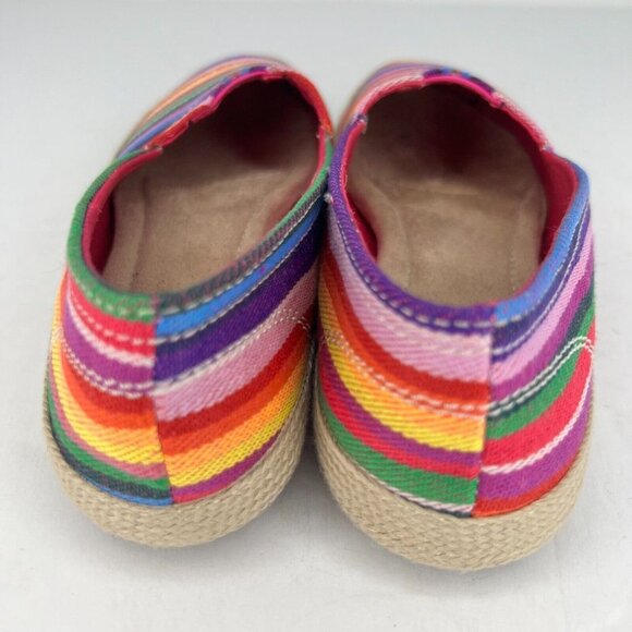 Maui Island Womens Tiki Multicolor Canvas Color Striped Size 7M Slip On Shoes - Picture 5 of 10